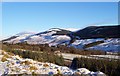 A snowy view of Moffatdale from Hunterheck