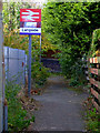 Lane leading to Langside railway station