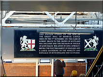 NT9953 : Information Plaque, Berwick-upon-Tweed Station by Christine Matthews