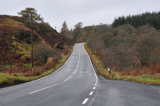 A816 ascending to the Pass of Melfort