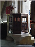 NY8355 : St. Cuthbert's Church, Allendale - pulpit by Mike Quinn