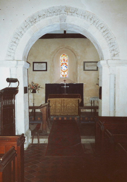Norman chancel arch, St. Mary Magdalene, Tortington, West Sussex