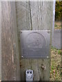 Plaque on gatepost