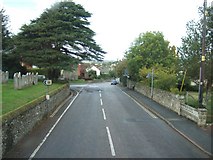 SZ5277 : Churchyard and road, Whitwell by David Smith