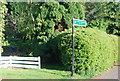 Footpath sign, end of Elm Avenue