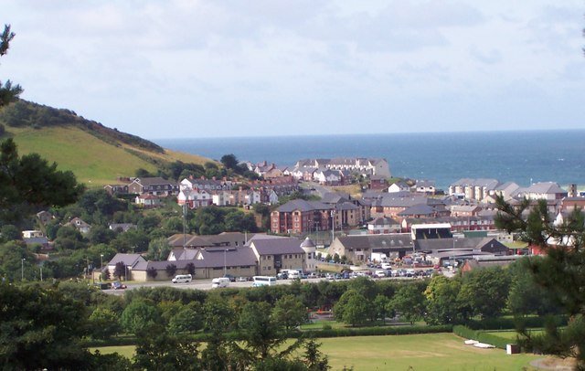 View towards south Aberystwyth from the National Library of Wales