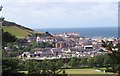 View towards south Aberystwyth from the National Library of Wales