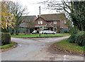 Houses by the junction of Long Lane and Hall Road, Mill Green