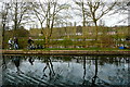 Busy towpath