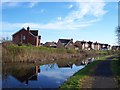 New housing at Waddicar from Leeds liverpool Canal