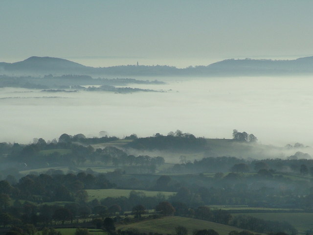 Fog and mist below the Clee Hill © Peter Evans :: Geograph Britain and ...