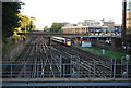 Train approaching East Croydon