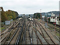 Trackwork, north end of Redhill station