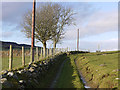 Public footpath heading north along Bryn Capel