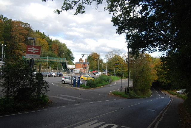 The entrance to Wadhurst Station and car park