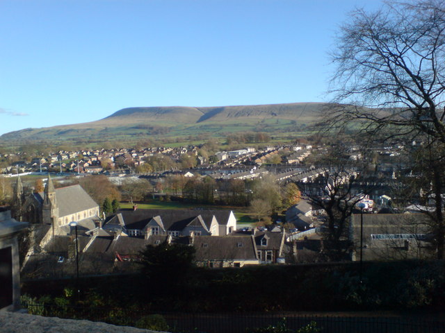 View east from Clitheroe Castle