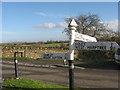 Signpost on the Village Green at Hinton Blewett