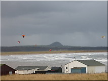 NT6678 : Coastal East Lothian : Kitesurfers at Belhaven Bay by Richard West