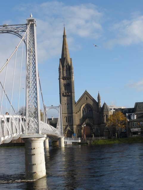 Footbridge and Church across the Ness