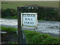 The sign for Elsham Hall Farms at Melton Hall Farm