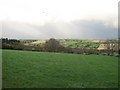 Farmland descending down to the Ballybannan Valley