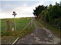 Bridleway leading west from Dundrinne Road to Drumee Road