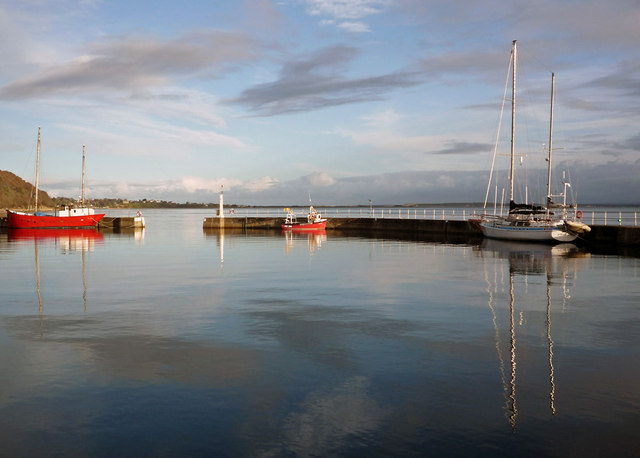 Avoch Harbour on a calm November day