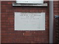 Foundation stone of one wing of the former Exeter hospital