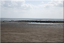 TQ8913 : Rocks exposed at low tide, Pett Level by N Chadwick