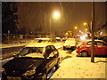 Snowy November evening, Caerphilly Rd, Cardiff