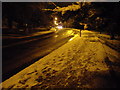 Lake Rd West, Cardiff, on a  snowy November evening