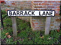 Barrack Lane sign