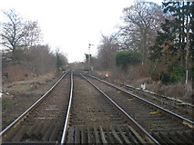 NY4754 : The railway towards Newcastle by Jonathan Thacker