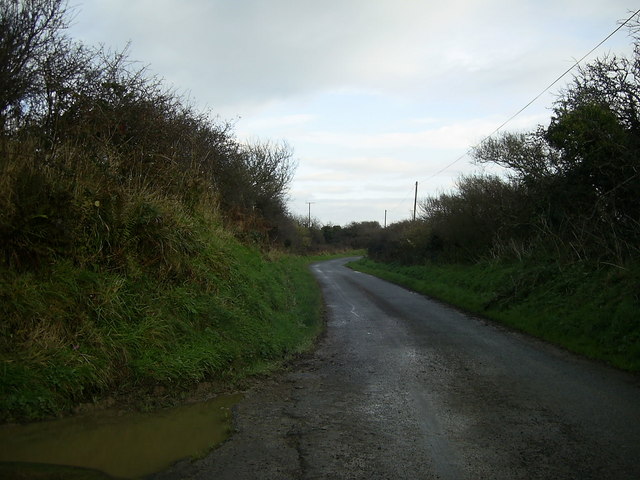 Country road and bend