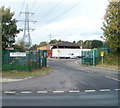 Council depot and pylon, Llanfoist