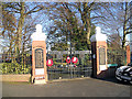 Gates to the Great Wyrley Memorial Gardens