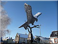 Red Kite sculpture in Llanwrtyd Wells