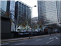 Canary Wharf Ice Rink, viewed from the North Colonnade