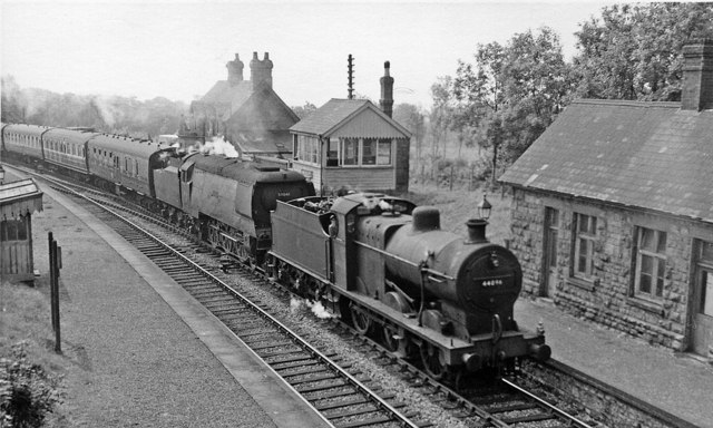 Masbury Station, with Up express © Ben Brooksbank :: Geograph Britain ...