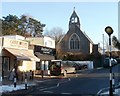 Two shops and church bell tower, Tongwynlais