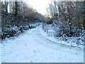 Bend in path at edge of  M4 motorway