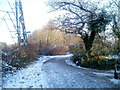 Path junction and pylon, Cardiff