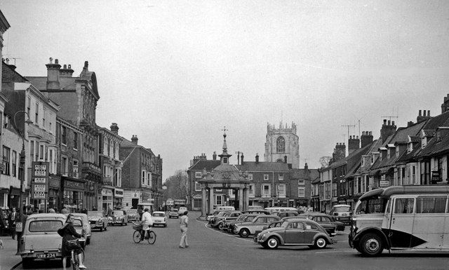 Beverley: main square, looking towards St Mary's Church