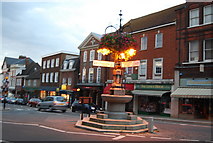 TQ5354 : Fountain, junction of London Rd and High St by N Chadwick