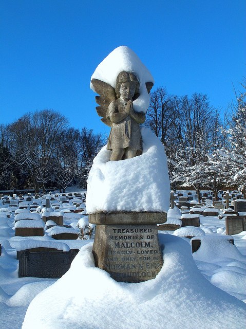 An angel in Ecclesall Churchyard, Sheffield