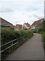 Lamppost on the path from the B1123 to Holmere Drive