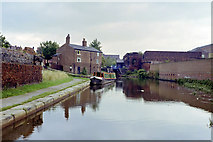SJ8598 : Ashton Canal between locks 1 and 2, Ancoats, 1990 by Robin Webster