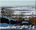 Road closed - top of Rylah Hill, Palterton