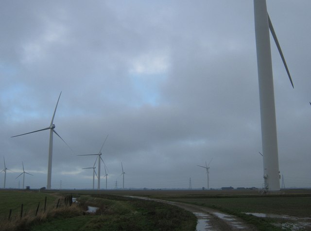 Access road in Little Cheyne Court Wind Farm