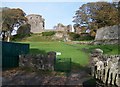 The visitors entrance gate to the grounds of Dundrum Castle